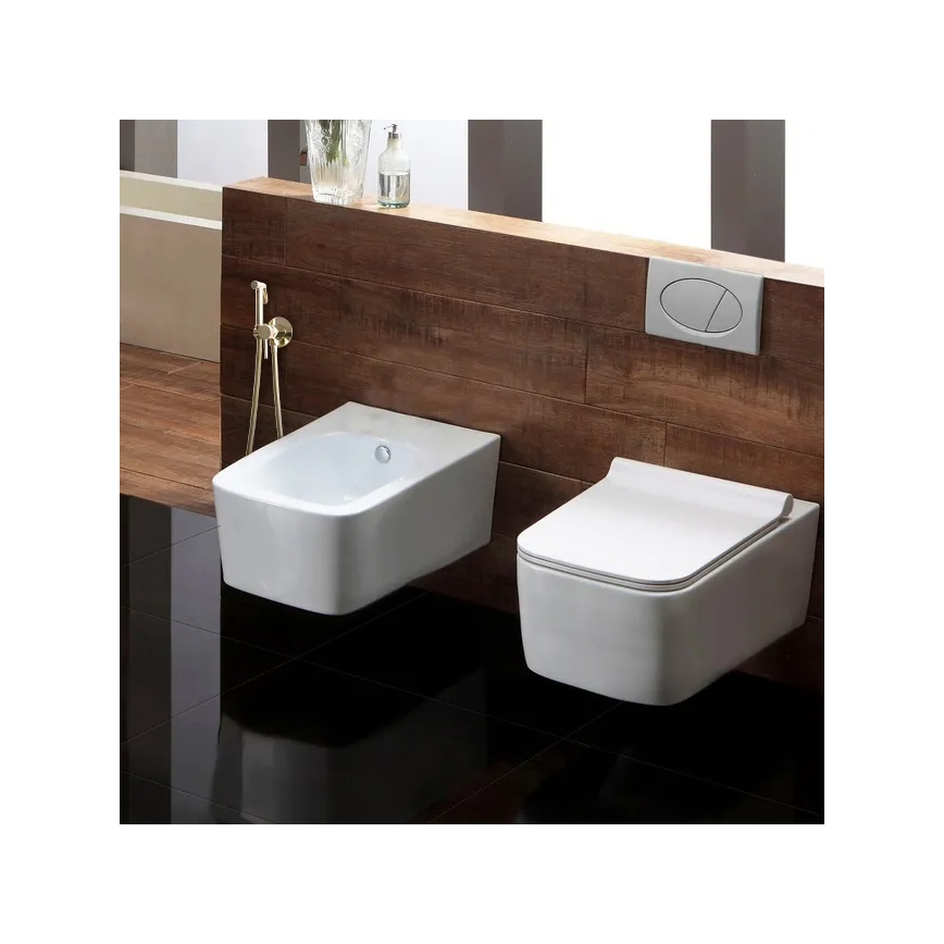 REA-B8979 - LUNGO Bidet Mixer with Hand Shower for Concealed Installation, Gold