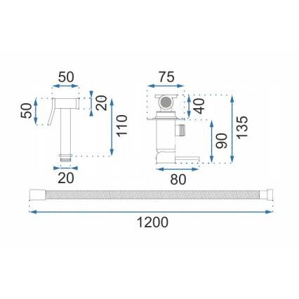 REA-B8979 - LUNGO Bidet Mixer with Hand Shower for Concealed Installation, Gold