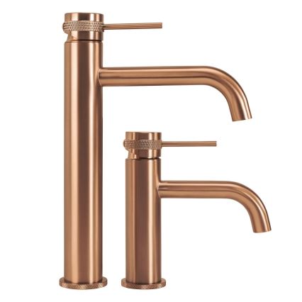 REA-B8988 - LUNGO 28 cm Brushed Copper Basin Mixer