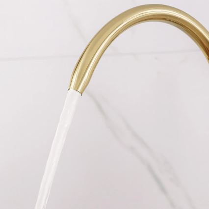 REA-B8989 - Kitchen sink faucet with pull-out sprayer and ECO FRESH filtration, 37.5 cm, gold