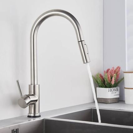 REA-B9146 - FRESH 39.5 cm kitchen faucet with pull-out sprayer, nickel