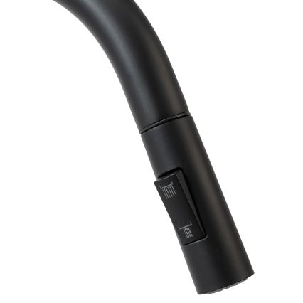 REA-B9147 - FRESH 39.5 cm Matte Black Kitchen Faucet with Pull-Out Sprayer