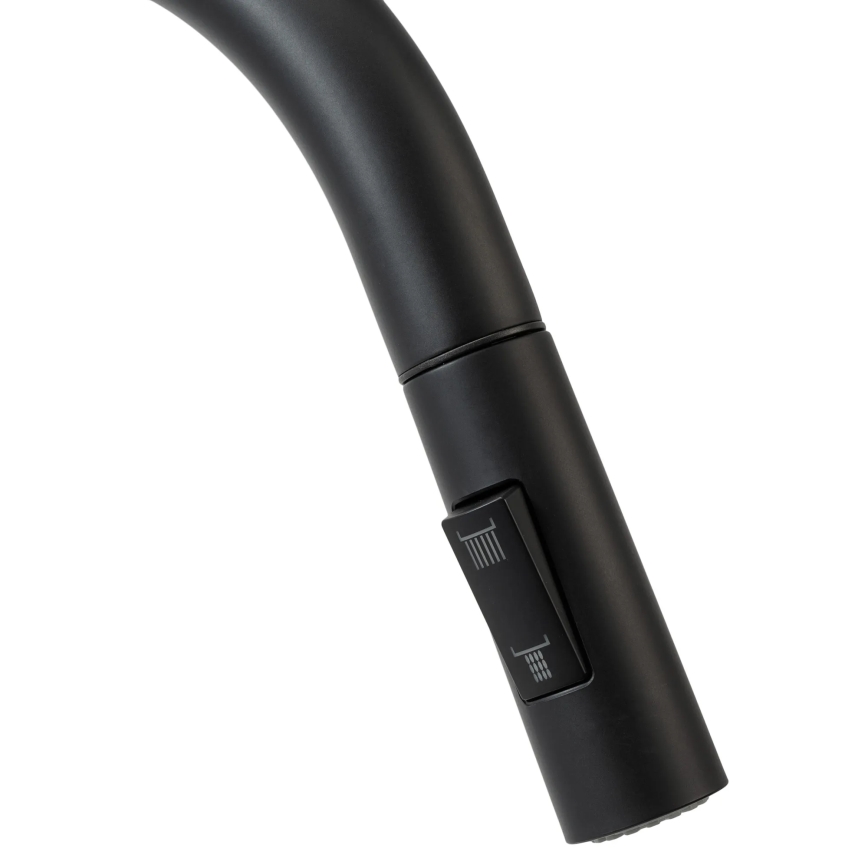 REA-B9147 - FRESH 39.5 cm Matte Black Kitchen Faucet with Pull-Out Sprayer