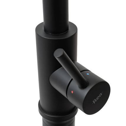 REA-B9147 - FRESH 39.5 cm Matte Black Kitchen Faucet with Pull-Out Sprayer