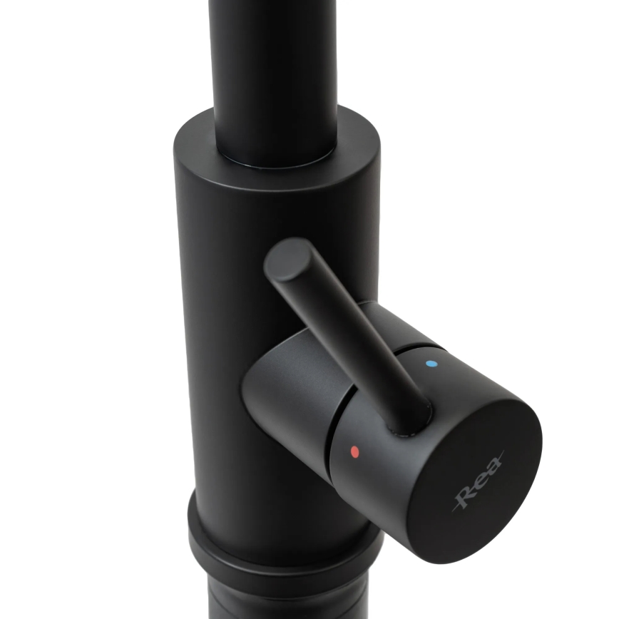 REA-B9147 - FRESH 39.5 cm Matte Black Kitchen Faucet with Pull-Out Sprayer