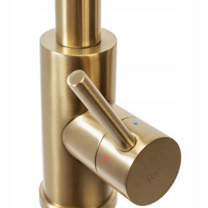REA-B9842 - Touch-activated kitchen faucet with pull-out spray head FRESH TOUCH 37 cm 4xAA brushed gold