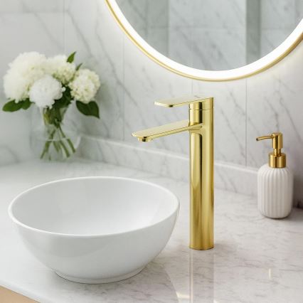 REA-B9983 - STORM 29.5 cm Gold washbasin faucet