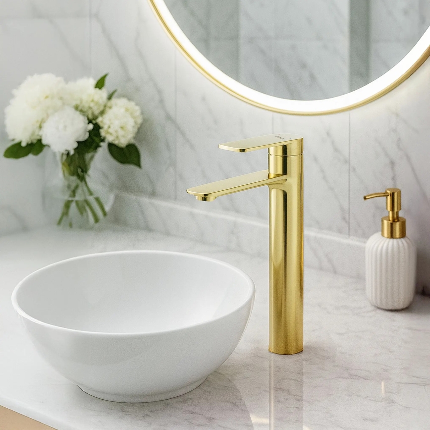 REA-B9983 - STORM 29.5 cm Gold washbasin faucet