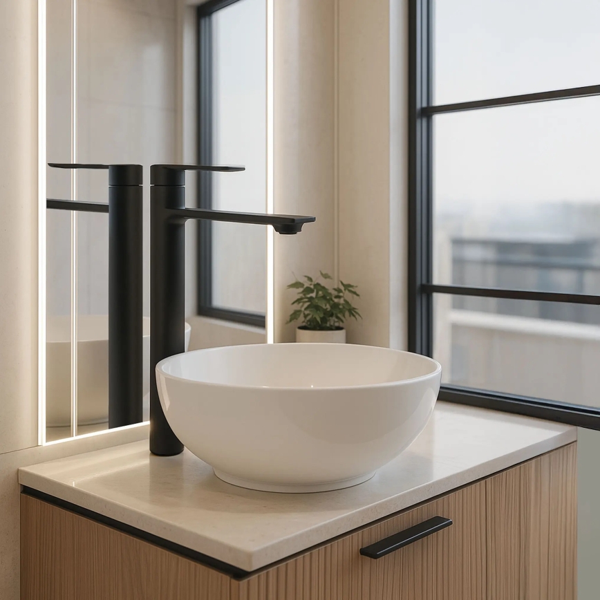 REA-B9988 - STORM 29.5 cm matte black basin faucet