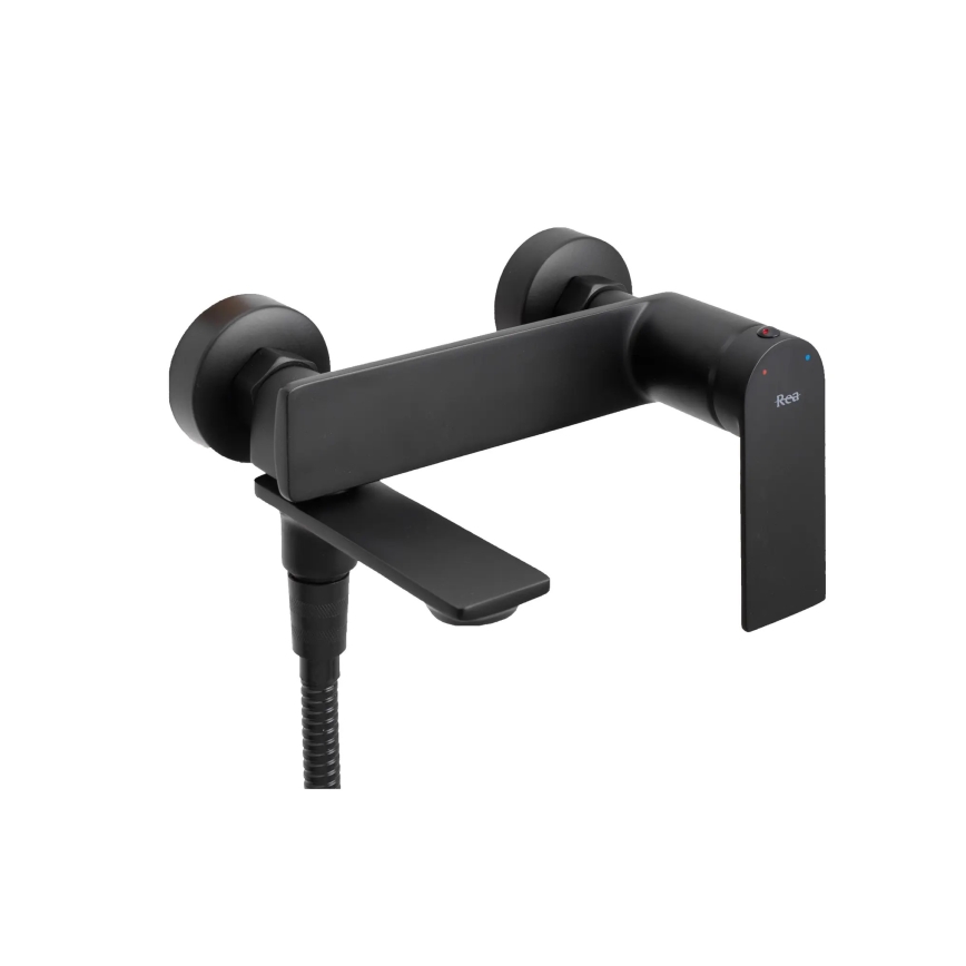 REA-B9989 - STORM Matte Black Bathtub Set