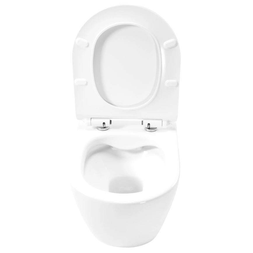 REA-C1400 - Wall-hung Toilet with CARTER RIMLESS Seat, Ceramic/White