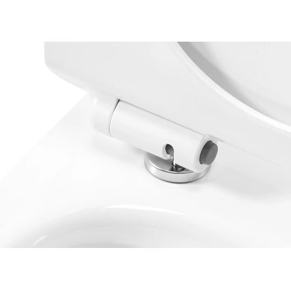 REA-C1400 - Wall-hung Toilet with CARTER RIMLESS Seat, Ceramic/White
