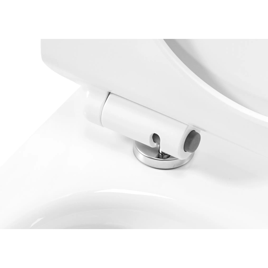 REA-C1400 - Wall-hung Toilet with CARTER RIMLESS Seat, Ceramic/White