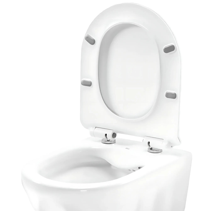 REA-C1652 - Wall-hung toilet with seat GUSTAVO RIMLESS ceramic/white
