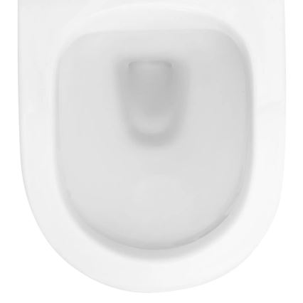 REA-C2760 - Wall-hung toilet with seat CARLO FLAT MINI RIMLESS ceramic/glossy white