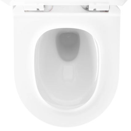 REA-C6390 - CARTER TORNADO RIMLESS wall-hung toilet with seat, ceramic/stone-effect