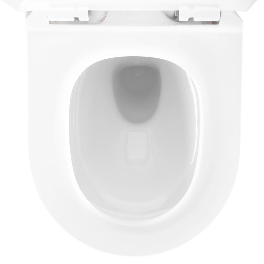 REA-C6390 - CARTER TORNADO RIMLESS wall-hung toilet with seat, ceramic/stone-effect