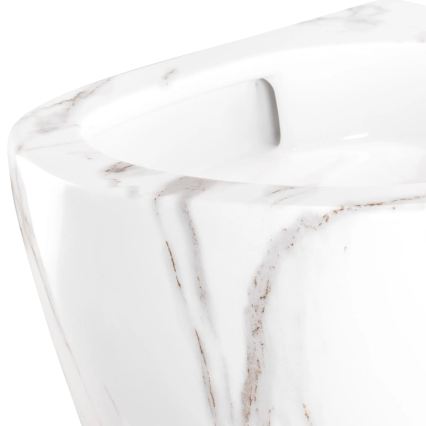 REA-C6390 - CARTER TORNADO RIMLESS wall-hung toilet with seat, ceramic/stone-effect