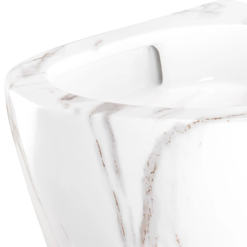 REA-C6390 - CARTER TORNADO RIMLESS wall-hung toilet with seat, ceramic/stone-effect