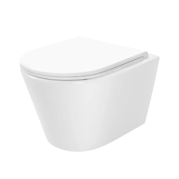 REA-C6800 - Wall-hung toilet with TITO TORNADO RIMLESS toilet seat, ceramic/white