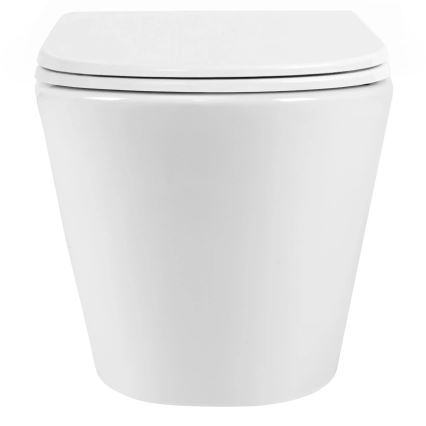 REA-C6800 - Wall-hung toilet with TITO TORNADO RIMLESS toilet seat, ceramic/white