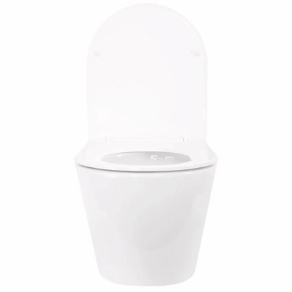 REA-C6800 - Wall-hung toilet with TITO TORNADO RIMLESS toilet seat, ceramic/white