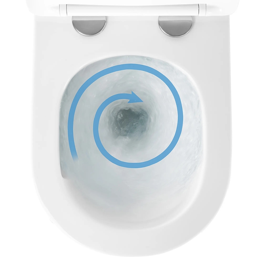 REA-C6800 - Wall-hung toilet with TITO TORNADO RIMLESS toilet seat, ceramic/white