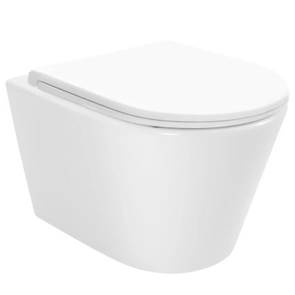 REA-C6800 - Wall-hung toilet with TITO TORNADO RIMLESS toilet seat, ceramic/white