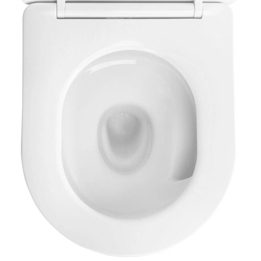 REA-C6806 - CARLO MINI TORNADO RIMLESS wall-hung toilet with seat, ceramic/white/gold
