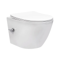 REA-C9701 - Wall-hung toilet with bidet spray and seat CARLO LUX ceramic/white