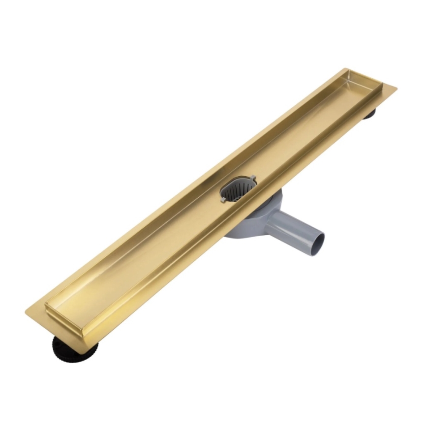 REA-G2704 - NEOX PRO 90 cm Linear Shower Drain, Stainless Steel/Brushed Gold