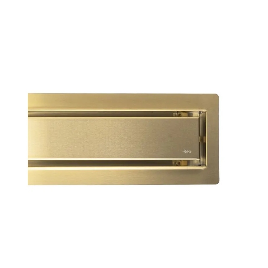 REA-G2704 - NEOX PRO 90 cm Linear Shower Drain, Stainless Steel/Brushed Gold