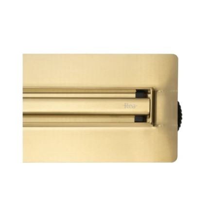 REA-G2714 - NEOX SLIM 70 cm Stainless Steel Linear Drain, Brushed Gold