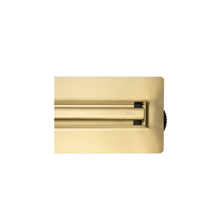 REA-G2714 - NEOX SLIM 70 cm Stainless Steel Linear Drain, Brushed Gold