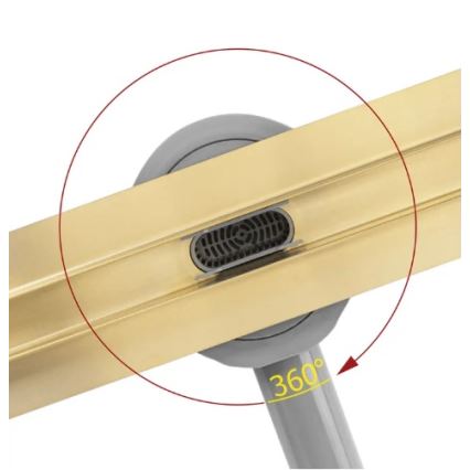 REA-G2714 - NEOX SLIM 70 cm Stainless Steel Linear Drain, Brushed Gold