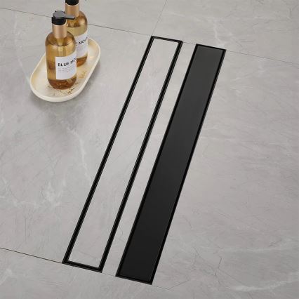 REA-G6602 - PURE NEOX 70 cm Matte Black Drain Channel