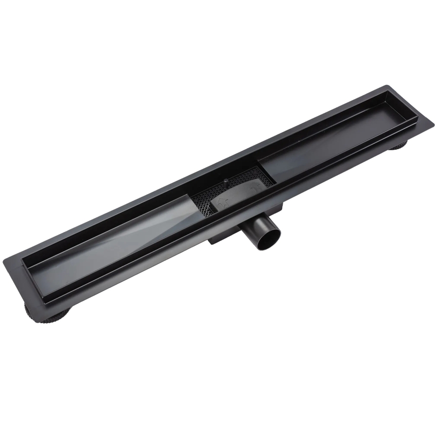 REA-G6602 - PURE NEOX 70 cm Matte Black Drain Channel