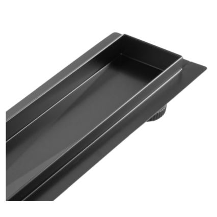 REA-G7803 - NEOX PRO 80 cm Stainless Steel/Black Linear Drain