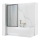 REA-K7390 - LAGOS Bath Screen 140x80 cm Black/Clear