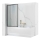 REA-K7632 - LAGOS 140x70 cm Adjustable Bath Screen, Black/Clear