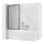 REA-K7633 - LAGOS 140x80 cm Movable Bath Screen, Black/Clear