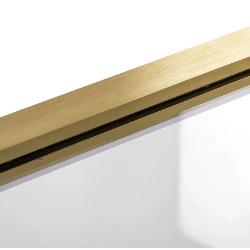 REA-K9777 - Folding bathtub screen AGAT 140x100 cm brushed gold/clear