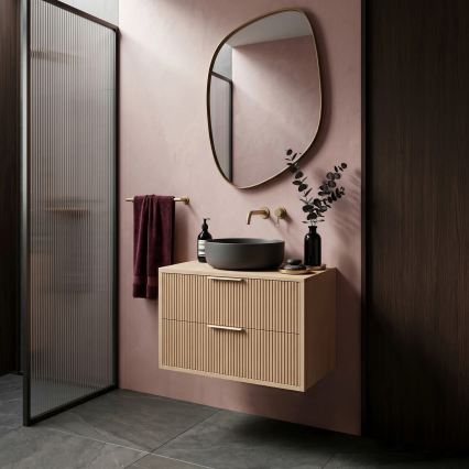 REA-M0408 - MONO Wall-mounted Under-sink Bathroom Cabinet 60x47 cm, Beige
