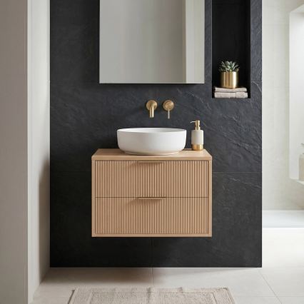 REA-M0408 - MONO Wall-mounted Under-sink Bathroom Cabinet 60x47 cm, Beige