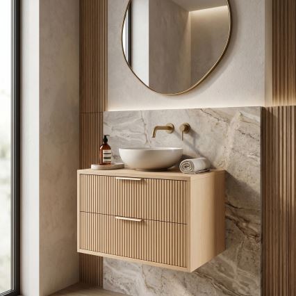REA-M0408 - MONO Wall-mounted Under-sink Bathroom Cabinet 60x47 cm, Beige