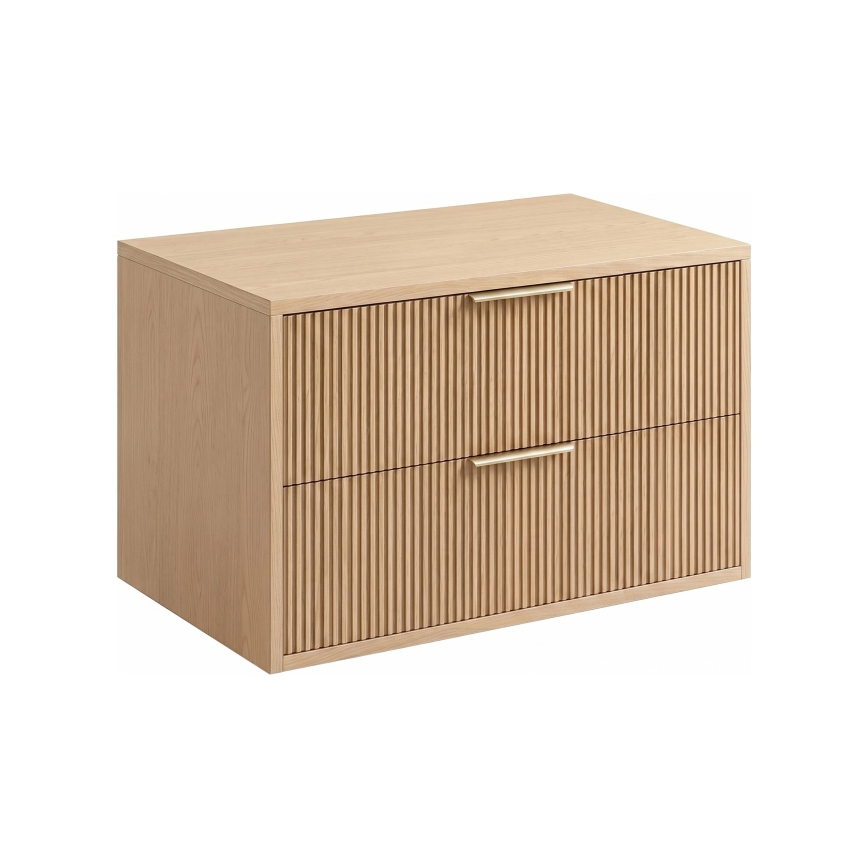 REA-M0409 - MONO 80 x 48.5 cm Wall-Mounted Under-Sink Bathroom Cabinet, Beige