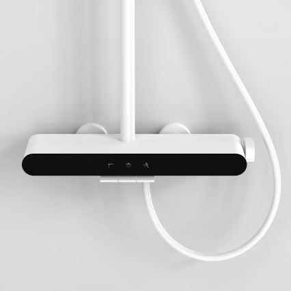 REA-P0353 - FAREL Matte White Shower Set with Mixer Tap