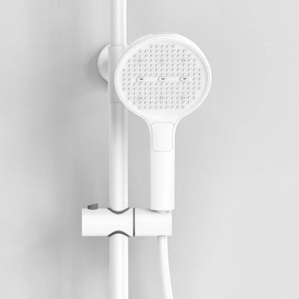 REA-P0353 - FAREL Matte White Shower Set with Mixer Tap