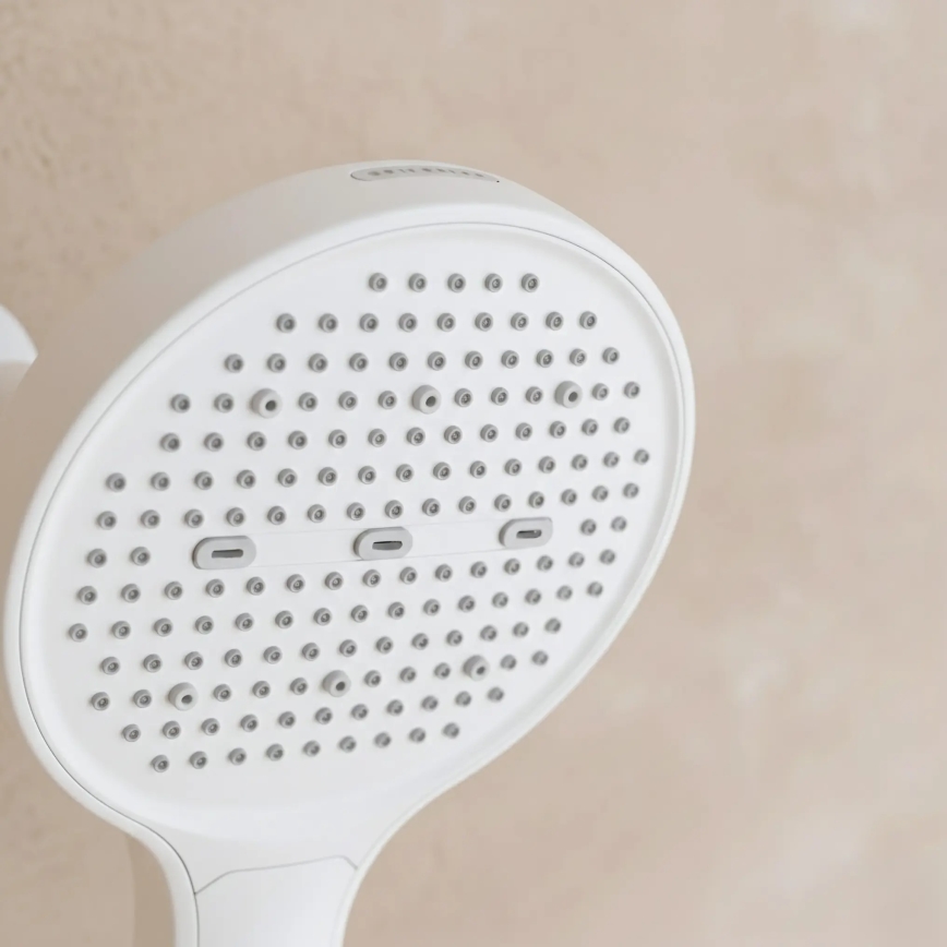 REA-P0353 - FAREL Matte White Shower Set with Mixer Tap