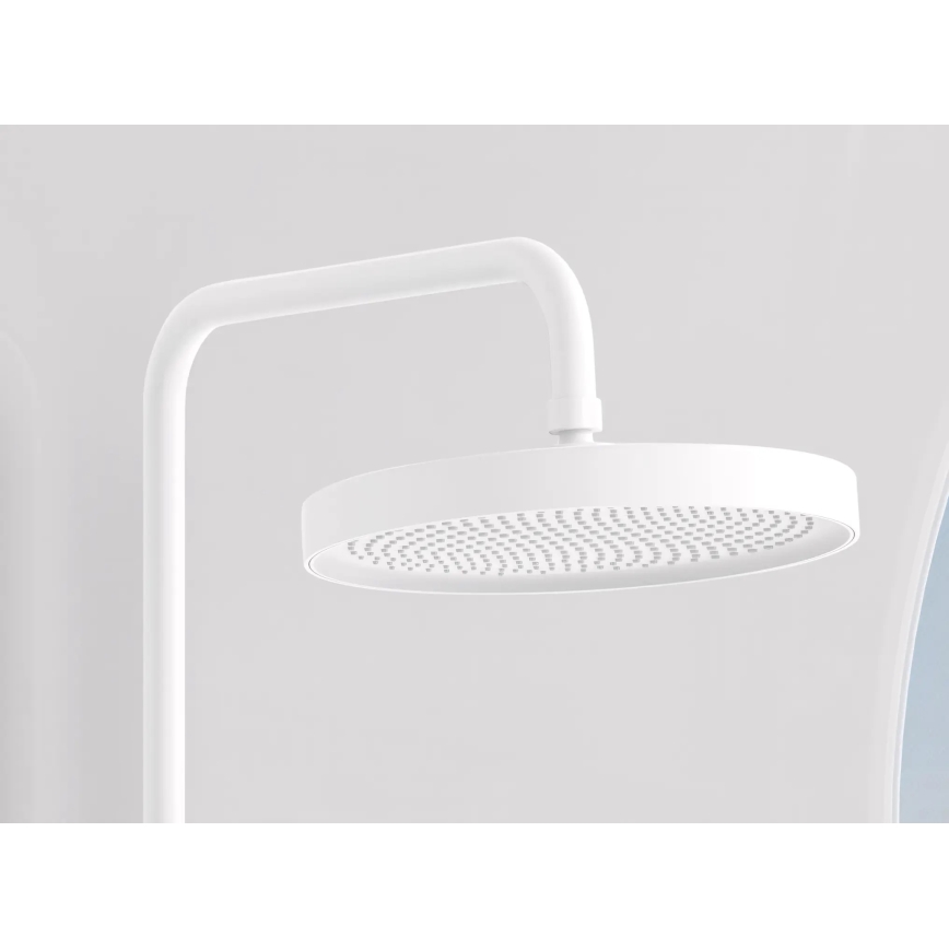 REA-P0353 - FAREL Matte White Shower Set with Mixer Tap